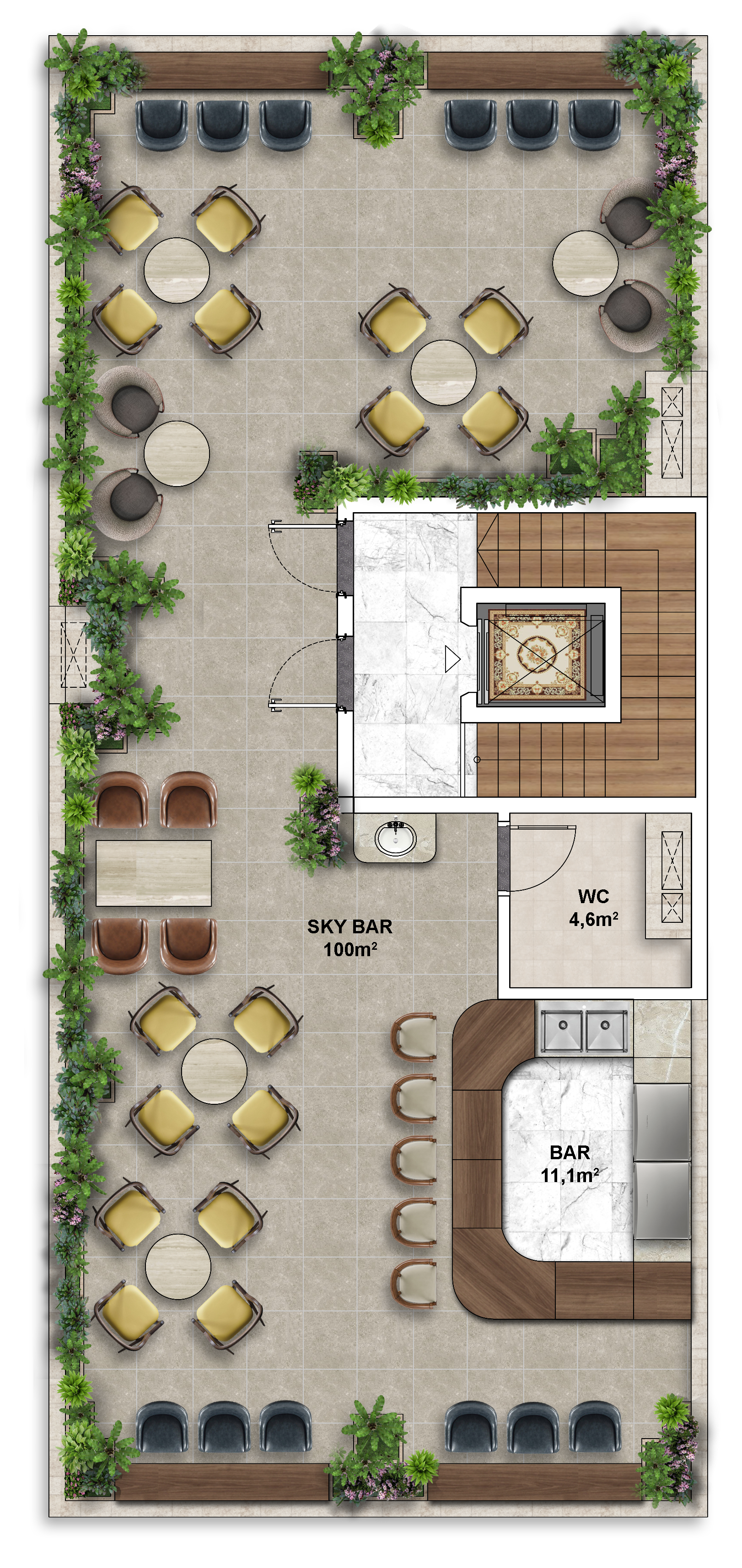 Tầng 6 8x18m